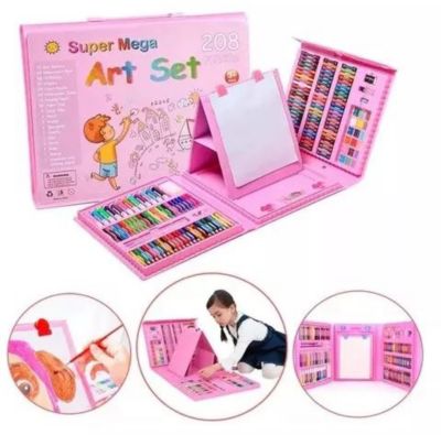 Set De Arte Niños Maleta 208 Piezas Crayon Plumones Colores