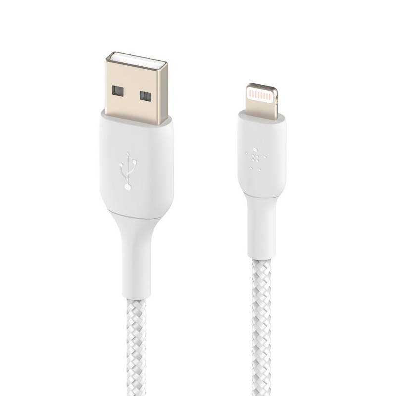 BELKIN - Cable Trenzado USB a Lightning 1 m Blanco