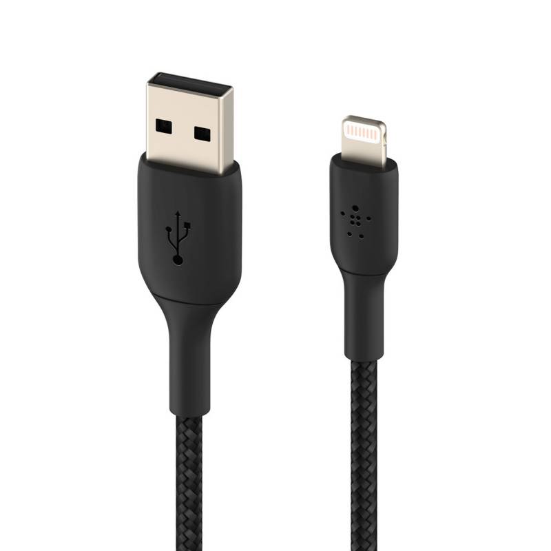 BELKIN - Cable Trenzado USB a Lightning 1 m Negro