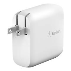 BELKIN - Cargador Pared Belkin Gan 68W USB-C Blanco, cargador tipo C con doble puerto, carga rápida