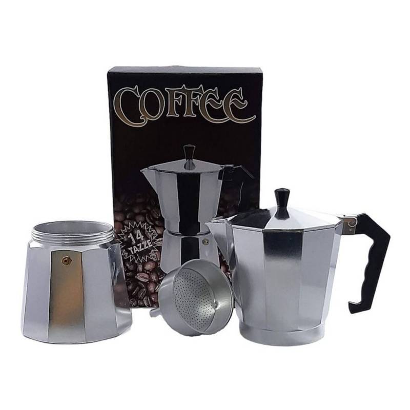 Cafetera italiana grande 14 tazas en aluminio, Piezas Modelo