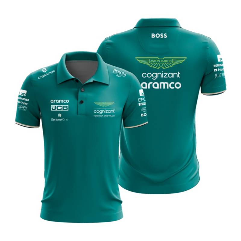 Comprar Polo Aston Martin F1. Disponible en verde, hombre