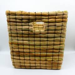 AMANOLAB - Canasto Fribra Natural Amanolab Decorativo de Almacenamiento para Organizar 32 x 28 cm