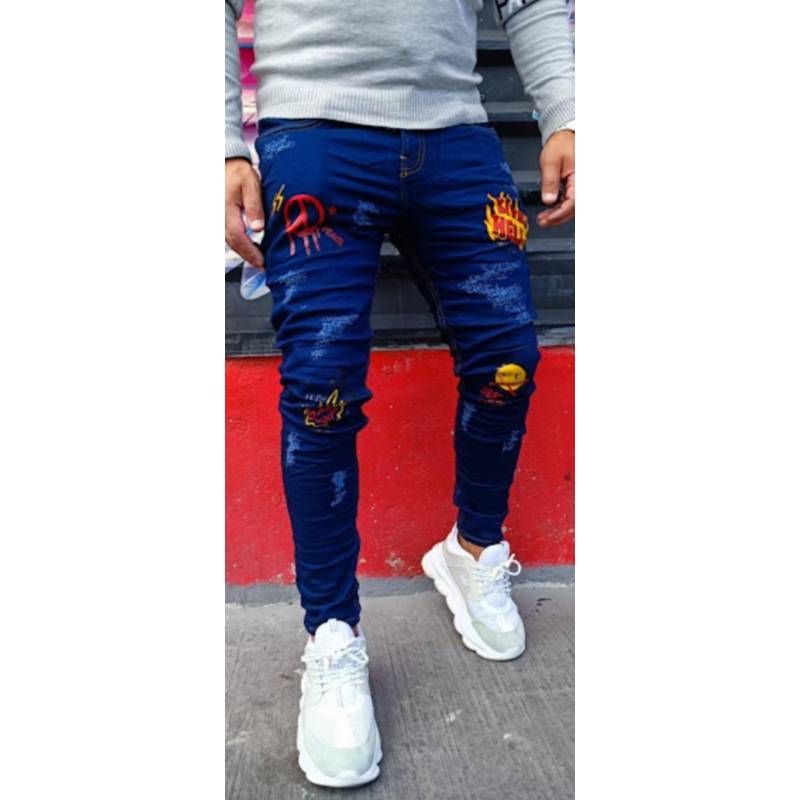 Jogger Licrados Para Hombre color azul GENERICO falabella