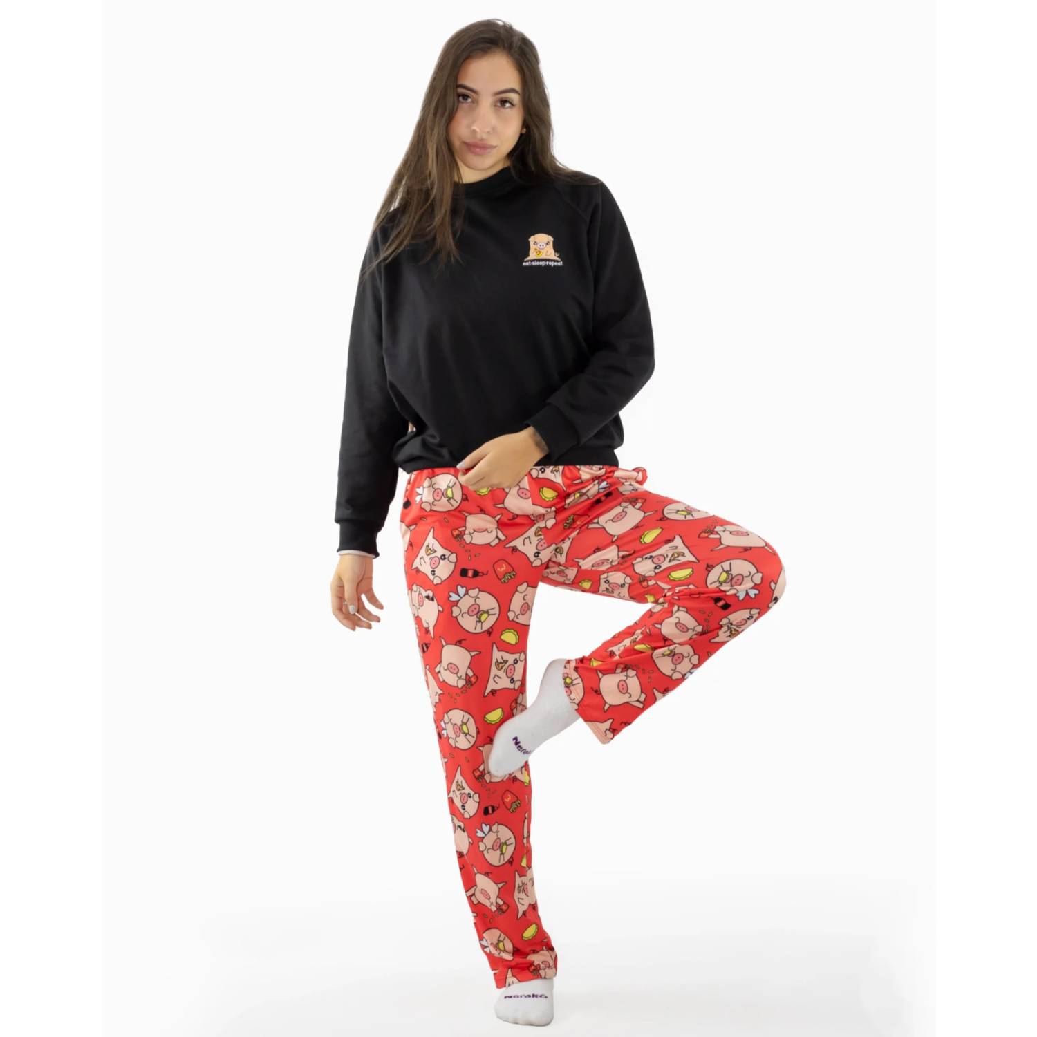 Conjunto Pijama pantalón piel de durazno Mujer - Cerditos NERAKO