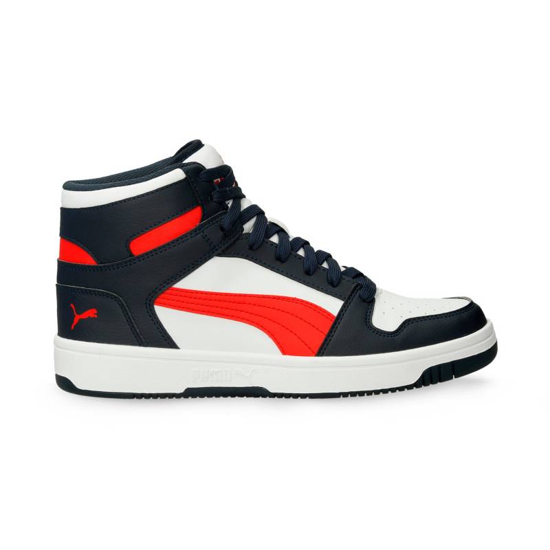 Tenis Puma Rebound Joy Negro Blanco/Rojo Hombre