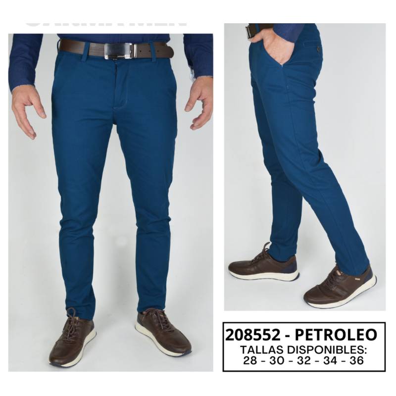 GENERICO - Pantalon dril licrado para hombre clasico colores