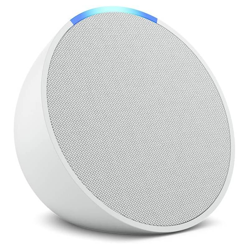 – Altavoz inteligente Echo Dot (4ta generación) con reloj y Alexa –  Blanco glaciar – deFabrica