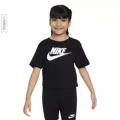 NIKE - Camiseta Nike Hbr Club Boxy Niñas-Negro