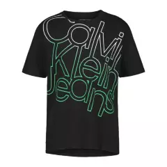 CALVIN KLEIN - Camiseta Con Macrologo Niño Negro Calvin Klein