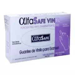 ALFA SAFE - Guantes Vinilo Ts Caja X 100undsiliconado
