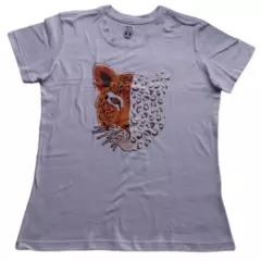 GENERICO - Camiseta dama estampada leopardo print metalizada