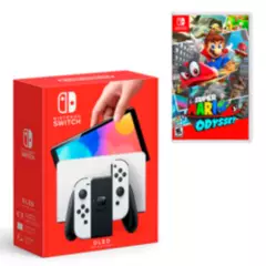 NINTENDO SWITCH - Consola Nintendo Switch Oled Blanca  Super Mario Odyssey