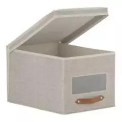 JUST HOME - Caja Organizadora de Tela 30x25x40 cm Beige