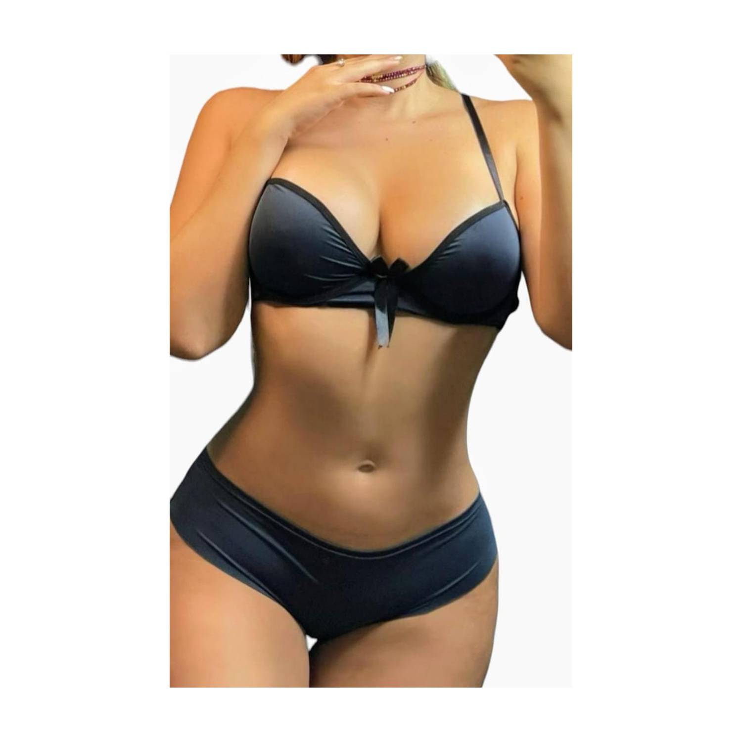 Conjunto Ropa Interior Mujer Sexy Cómodo Brassier Cachetero GENERICO