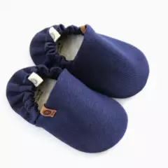 GENERICO - Zapatos para Bebé Casual Azul marino suela de cuero
