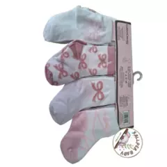 GENERICO - Set x 8 pares de medias tonos rosa para bebes