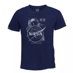GENERICO - Camiseta Astronauta Nasa Nu Crown Hombre Color Azul
