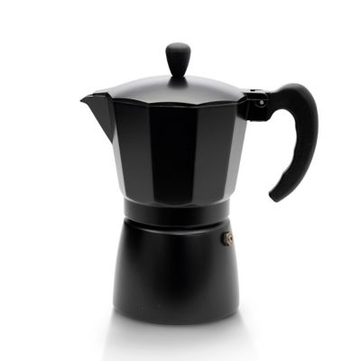 Cafetera Moka 6 Tazas Negra Ambiente Gourmet Ag