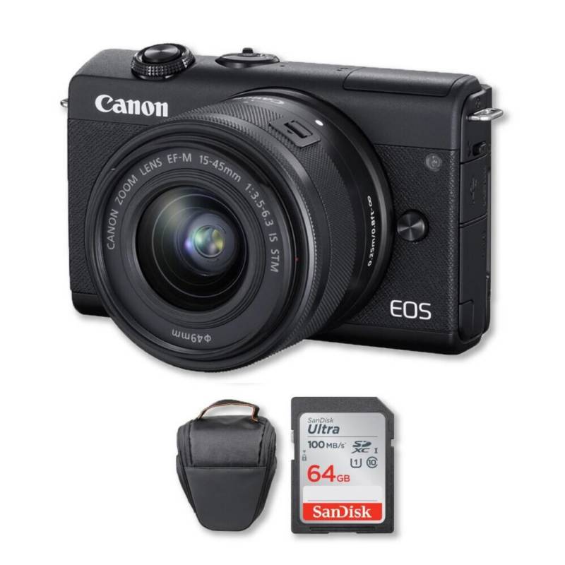 Canon - Canon m200 4k con lente 15-45mm + memoria + bolso