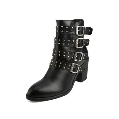 Botines Mujer Tellenzi Tacón 3 A 4 Luna Negro