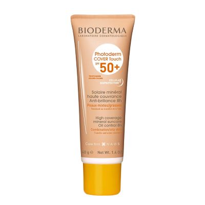 Bioderma Photoderm Cover Touch Dorado Spf 50 Protector Solar Para Piel Mixta A Grasa 40Ml 802724