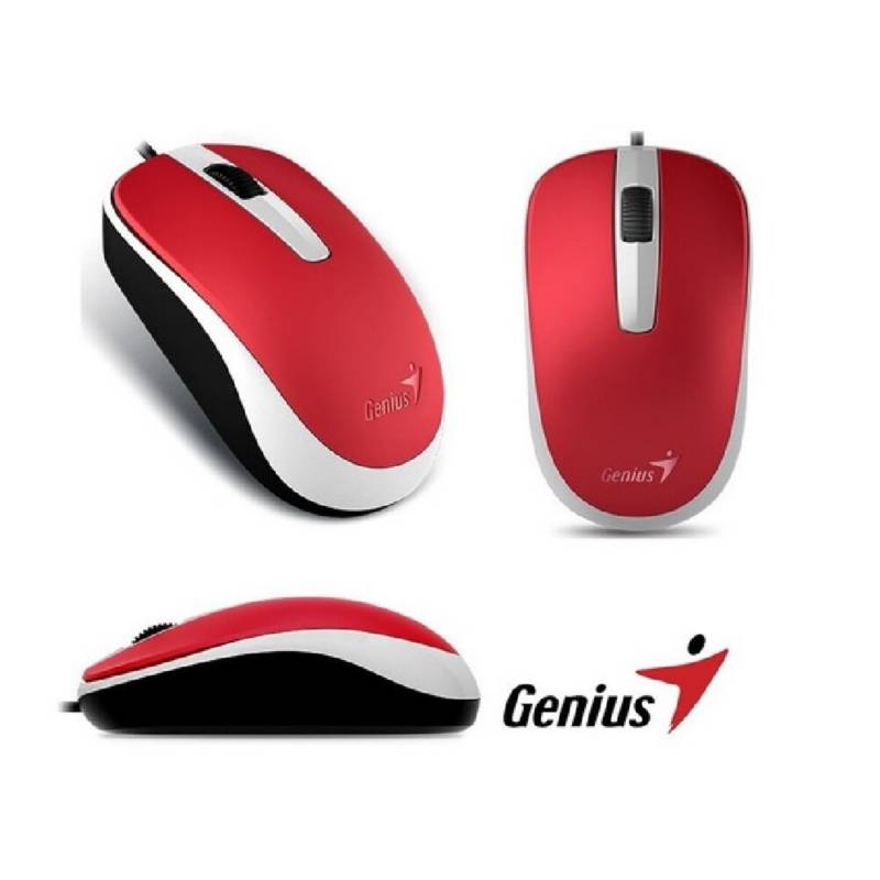 GENIUS ACCESORIOS  DE  TECNOLOGIA - Mouse genius dx-120 usb  rojo