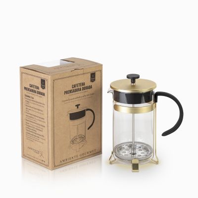 Cafetera Prensadora 8 Tazas Dorada Ambiente Gourmet Ag