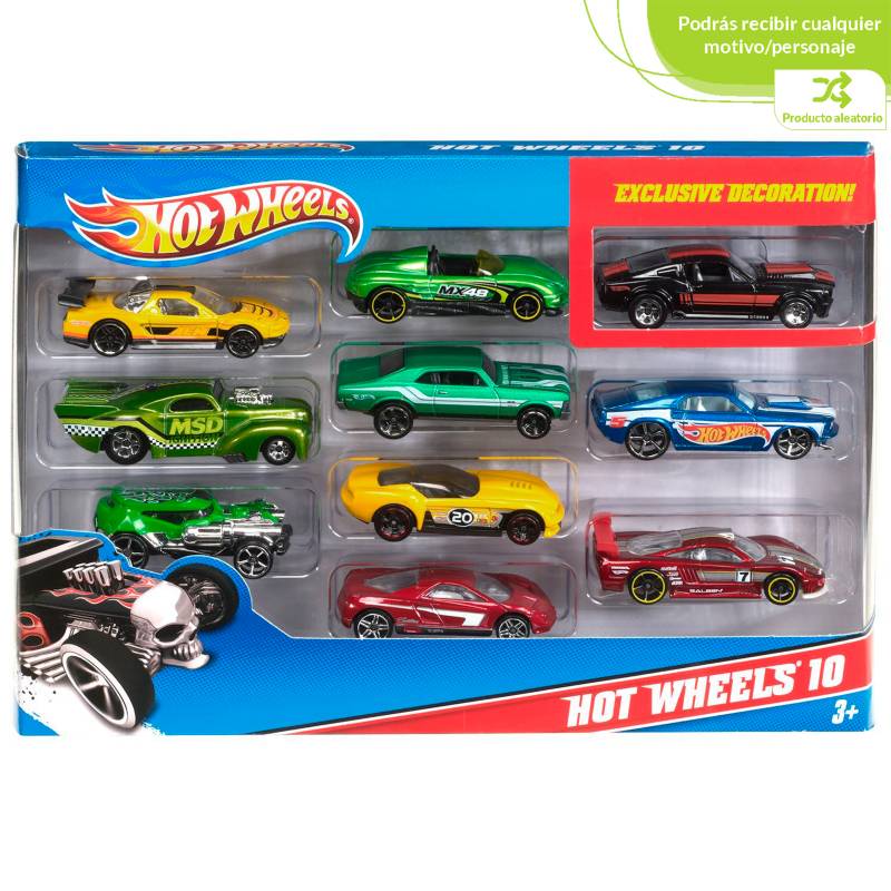 Hot wheels - Pack 10 Carros Hot Wheels Surtido