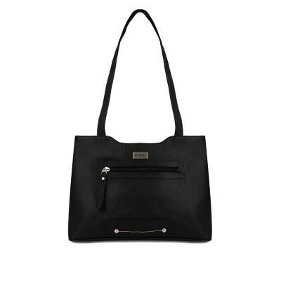 Bolso De Hombro 816 Cuero Negro Macoly 9103