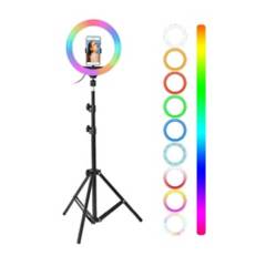 GENERICO - Aro de luz led flash 26 cm foto selfie colores