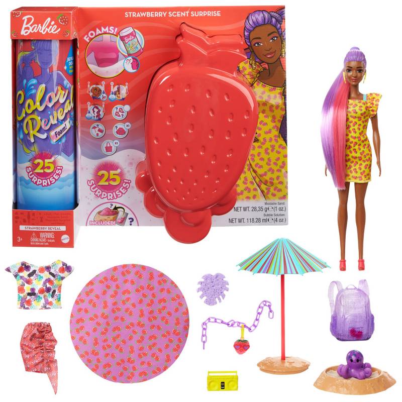 Barbie - Muñeca Barbie Color Reveal Diversión Con Espuma