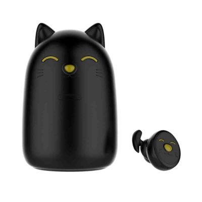 Audífonos Bluetooth En Forma De Gato Negro Otras Marcas Zw -T11