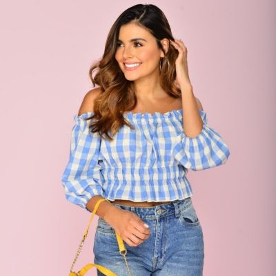 Blusa Mujer Manga Larga Fiory Cuadros 2819