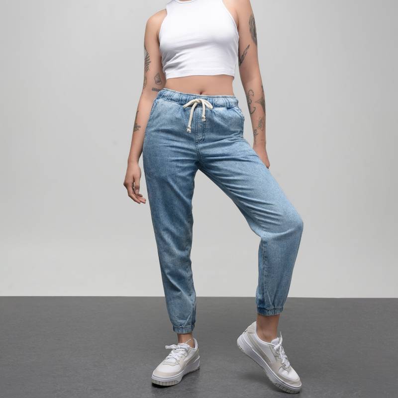 Jeans Tipo Jogger Mujer