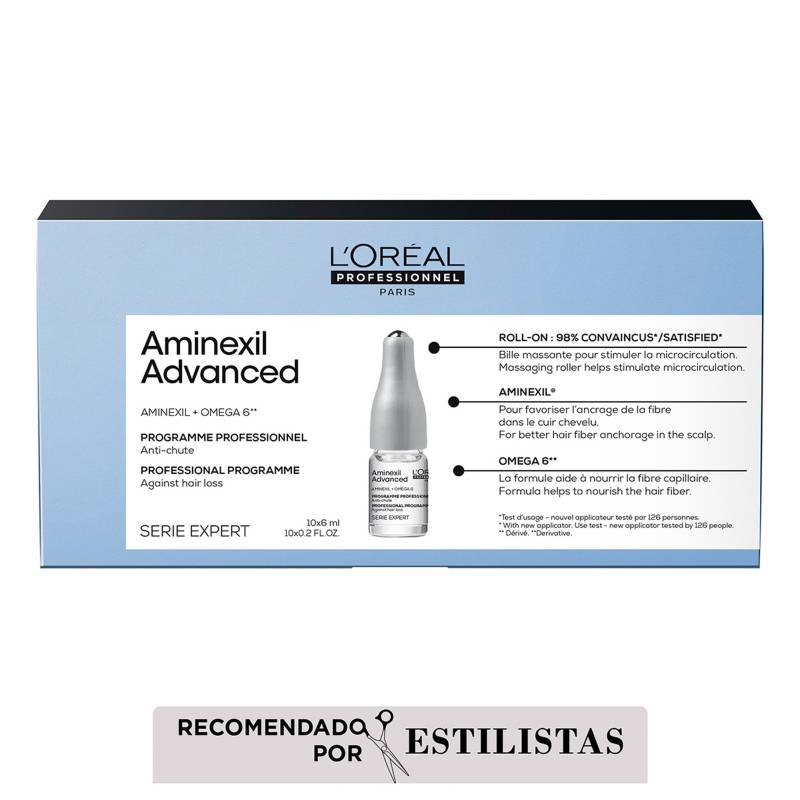 Loreal Serie Expert - Ampolletas Serie Expert Aminexil Advanced anti caída 10udsx6ml