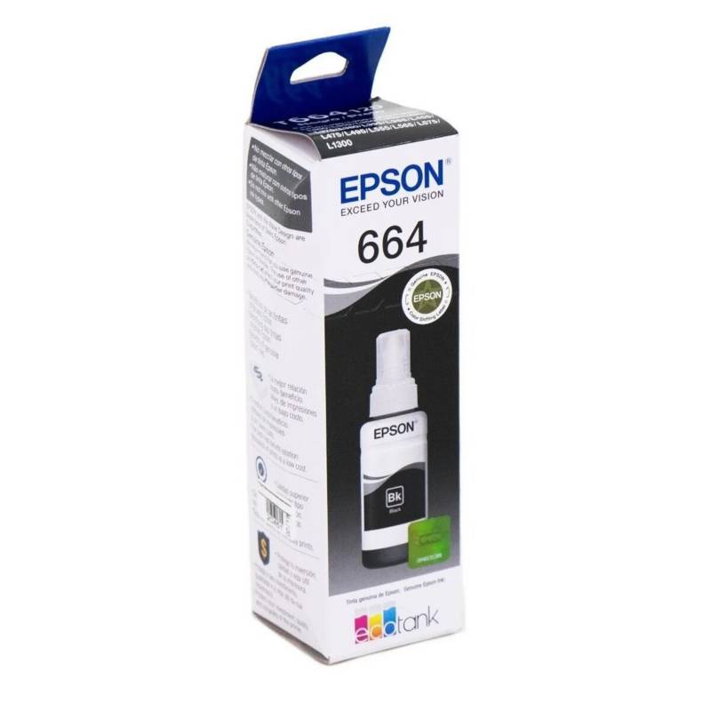 Tinta Botella Epson 70ml Negra T664120 L200 Epson 6164