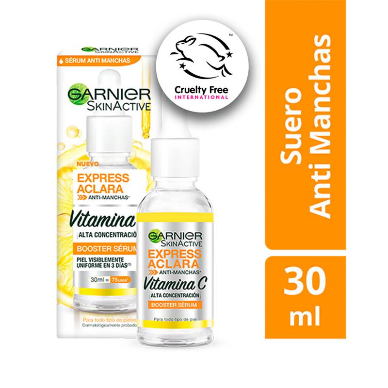 Garnier - Serum Antimanchas Rostro Express Aclara Garnier SkinActive 30 Ml