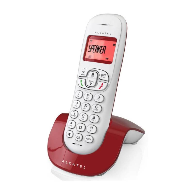 ALCATEL - Telefono inalambrico alcatel c250 color rojo
