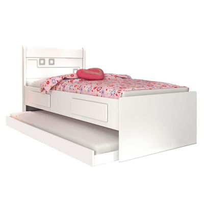 Cama Más Cama Auxiliar Mali 197 Cm * 94 Cm Blanca Akivoy