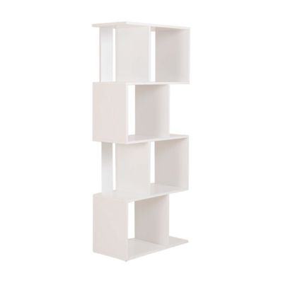 Biblioteca Modular 4 Compartimientos Blanca Minas Muebles Molti