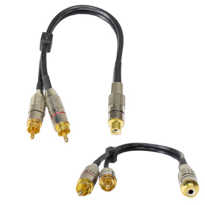 AVC Electronics - Cable de audio avc 2x1 rca plug- jack 30cms