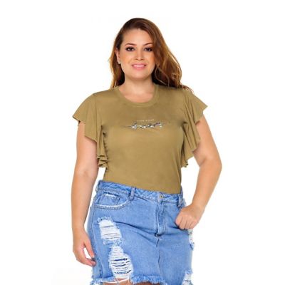 Blusa Mujer Manga Corta Plus Size Trucco's Jeans P2441