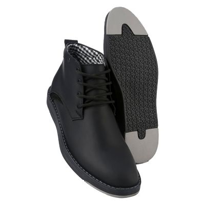 Bota Casual Para Hombre En Cuero Color Negro Monserrate Burgos