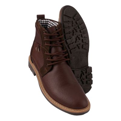 Bota Casual Para Hombre En Cuero Color Sangría Monserrate Quebec