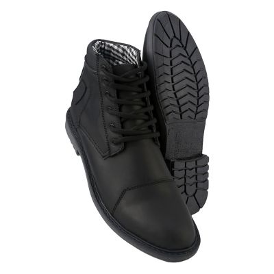 Bota Casual Para Hombre En Cuero Color Negro Monserrate Copenhague