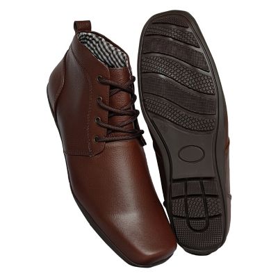 Bota Casual Para Hombre En Cuero Color Sangría Monserrate Monaco