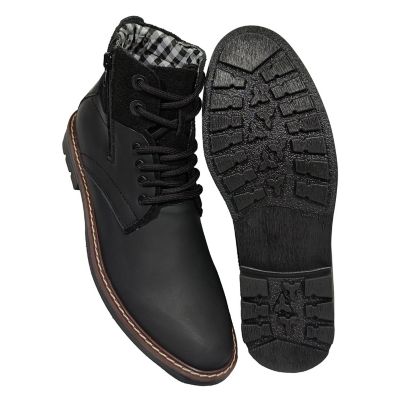 Bota Casual Para Hombre En Cuero Color Negro Monserrate Kiev