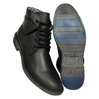 Bota Casual Para Hombre En Cuero Color Negro Monserrate Oklahoma