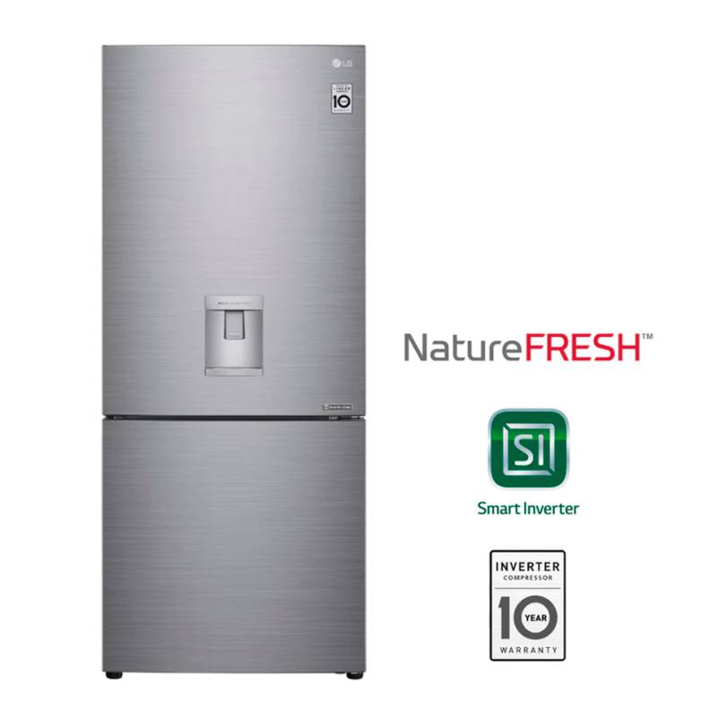 LG - Nevera LG Congelador Inferior No Frost 420 lt Door Cooling GB41WPP